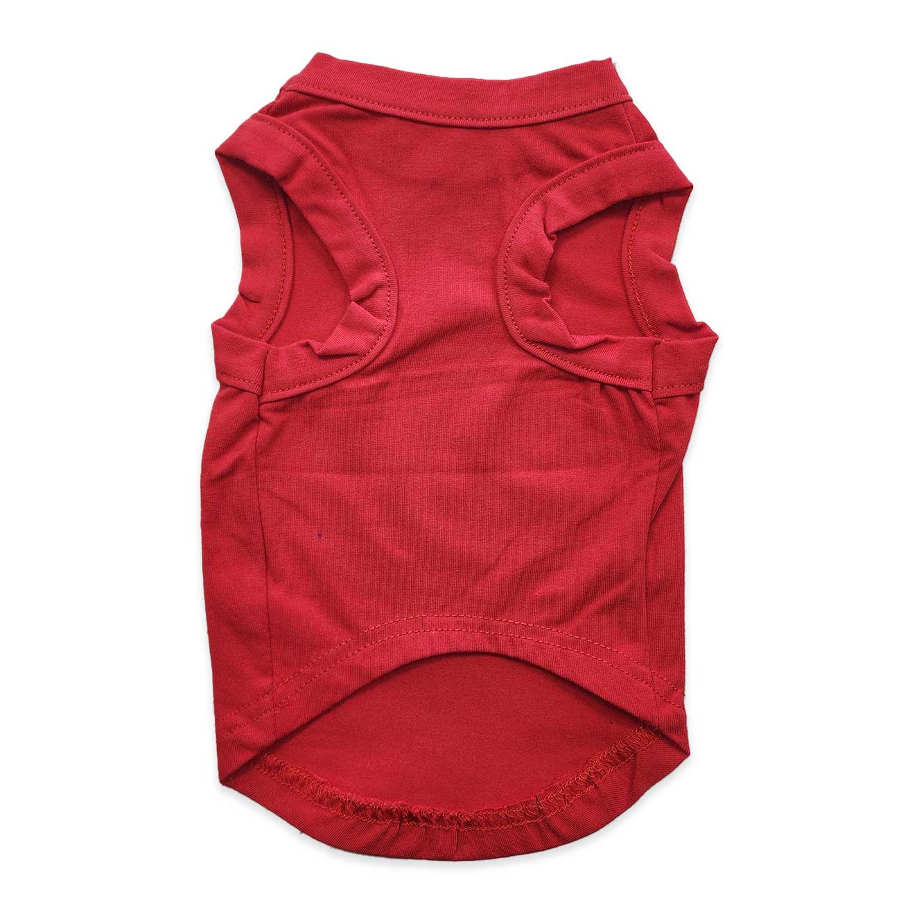 Red dog shirt on a white background