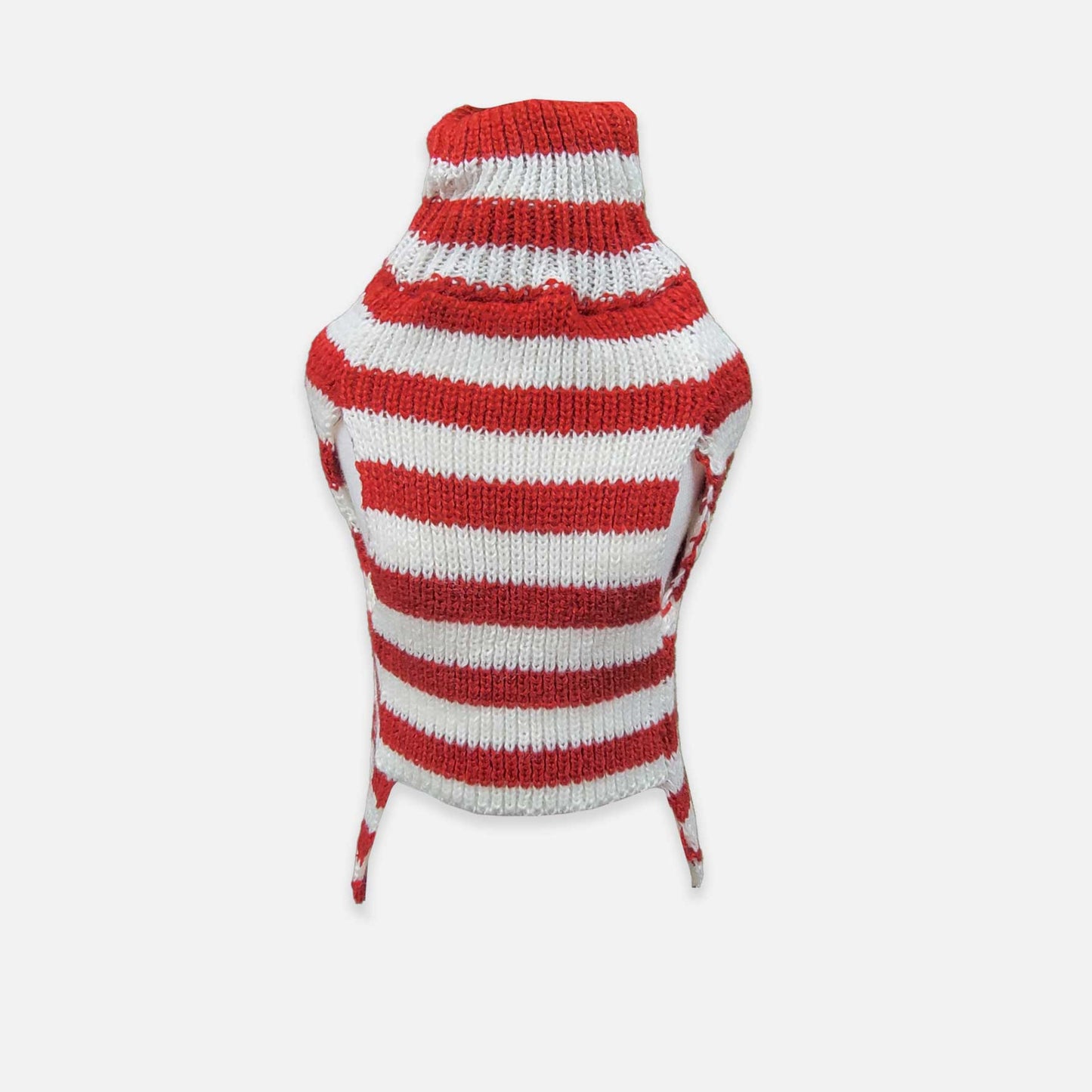 Santa Claus Striped Pet Sweater – Festive Pet Holiday Apparel for Small Breeds