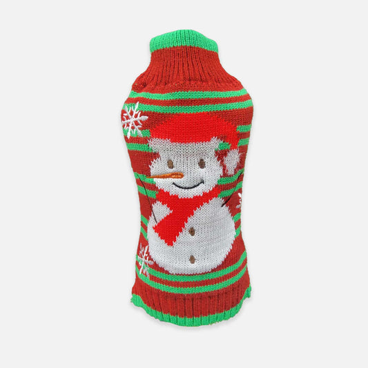 Snowman Pet Sweater – Festive and Cozy for the Holidays!