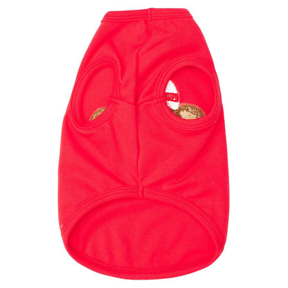 Red dog sweater on a white background