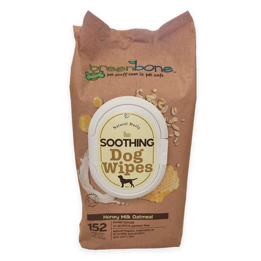 Greenbone Soothing Dog Wipes front packaging