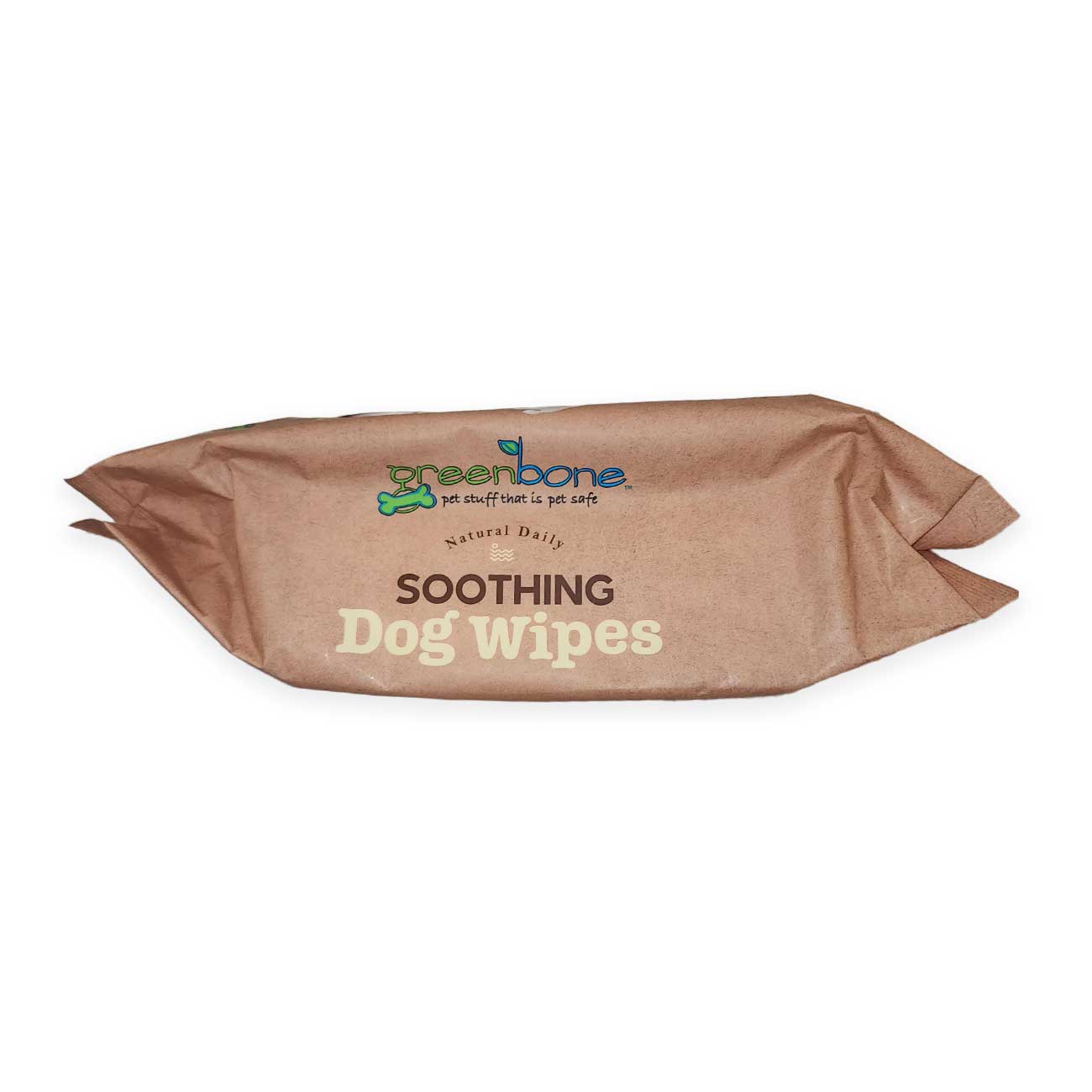 Greenbone Soothing Dog Wipes side packaging