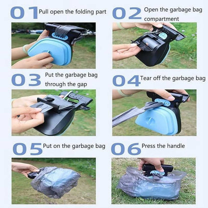 Travel Poop Scooper – Portable Waste Picker with Built-in Bag Dispenser