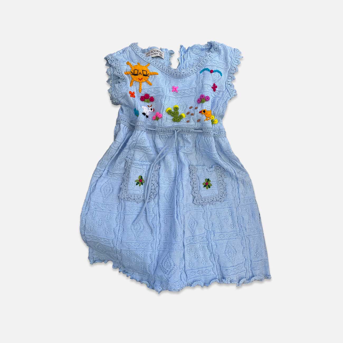 Handcrafted Peruvian Alpaca Dress for Kids