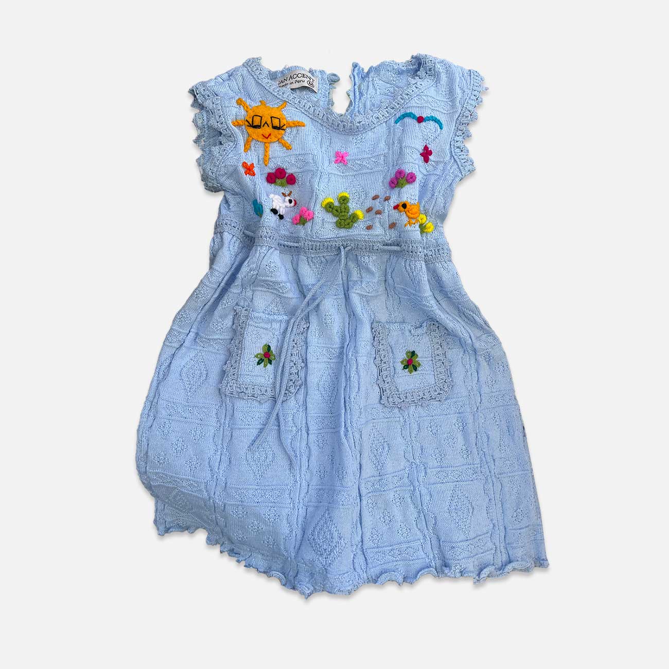 Handcrafted Peruvian Alpaca Dress for Kids