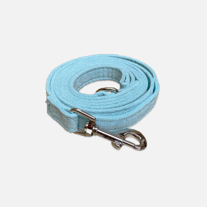 Stylish Baby Blue Pet Leash with Detachable Harness - Fashionable Walking Set for Small Pets