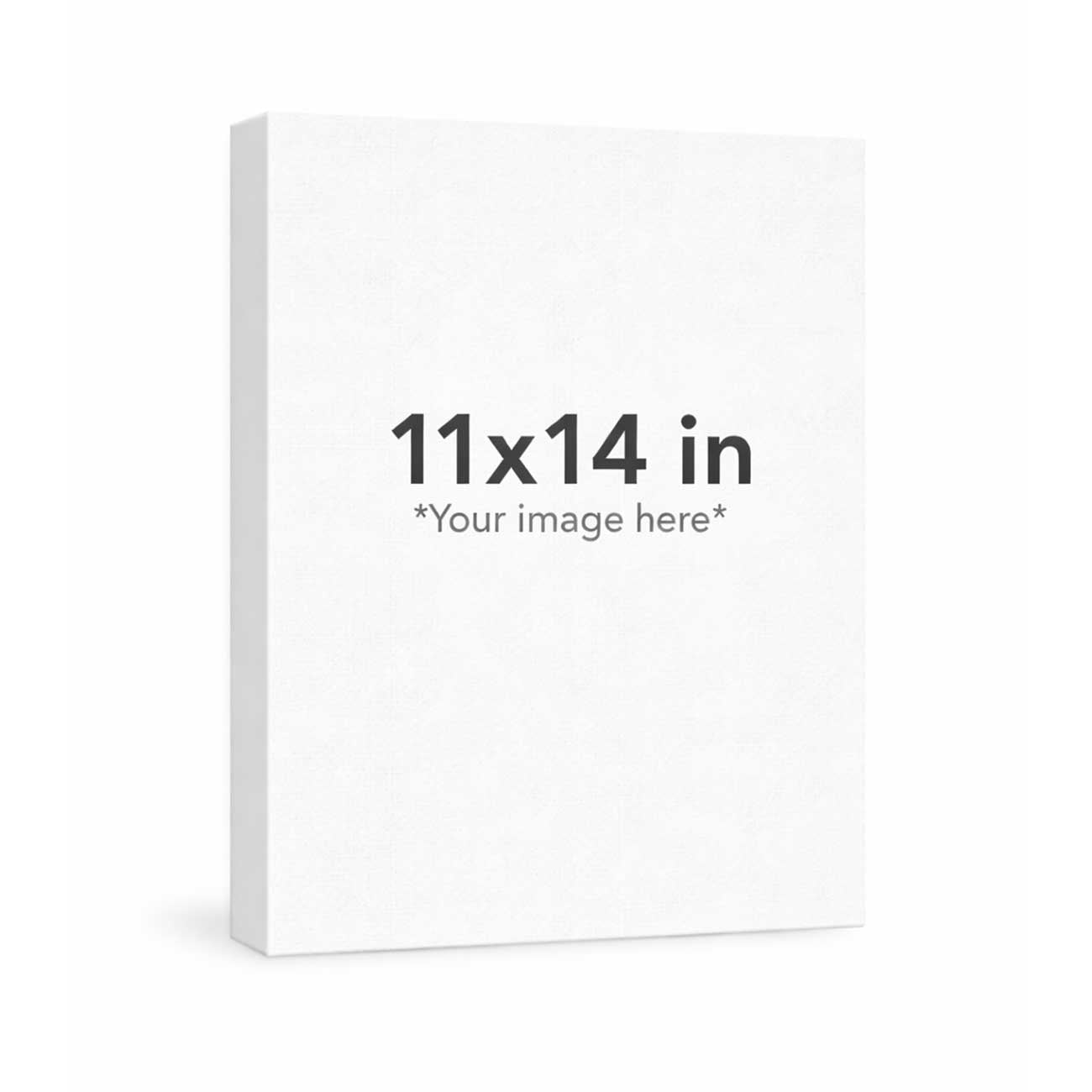 White canvas with '11x14 in' text on a white background