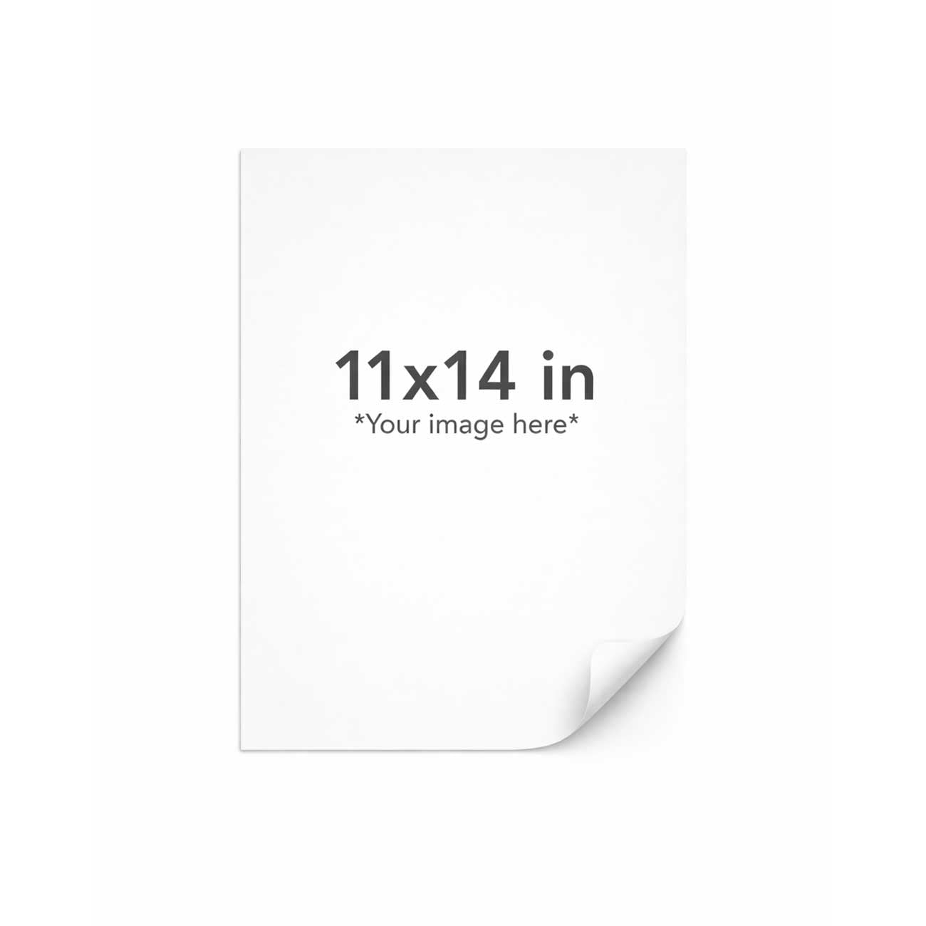 Customizable 11x14 inch photo paper with a white border