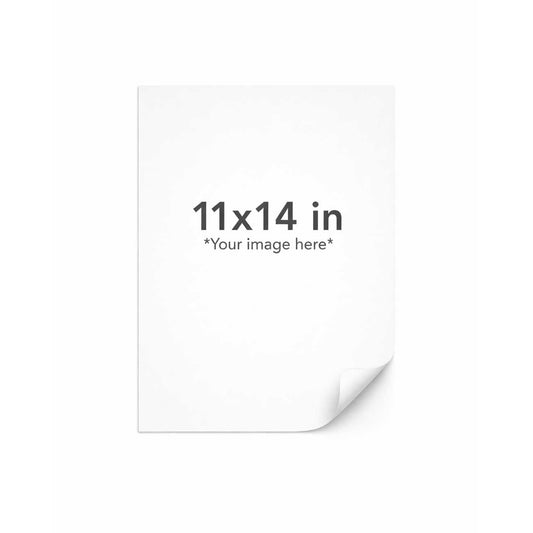 Customizable 11x14 inch photo paper with a white border
