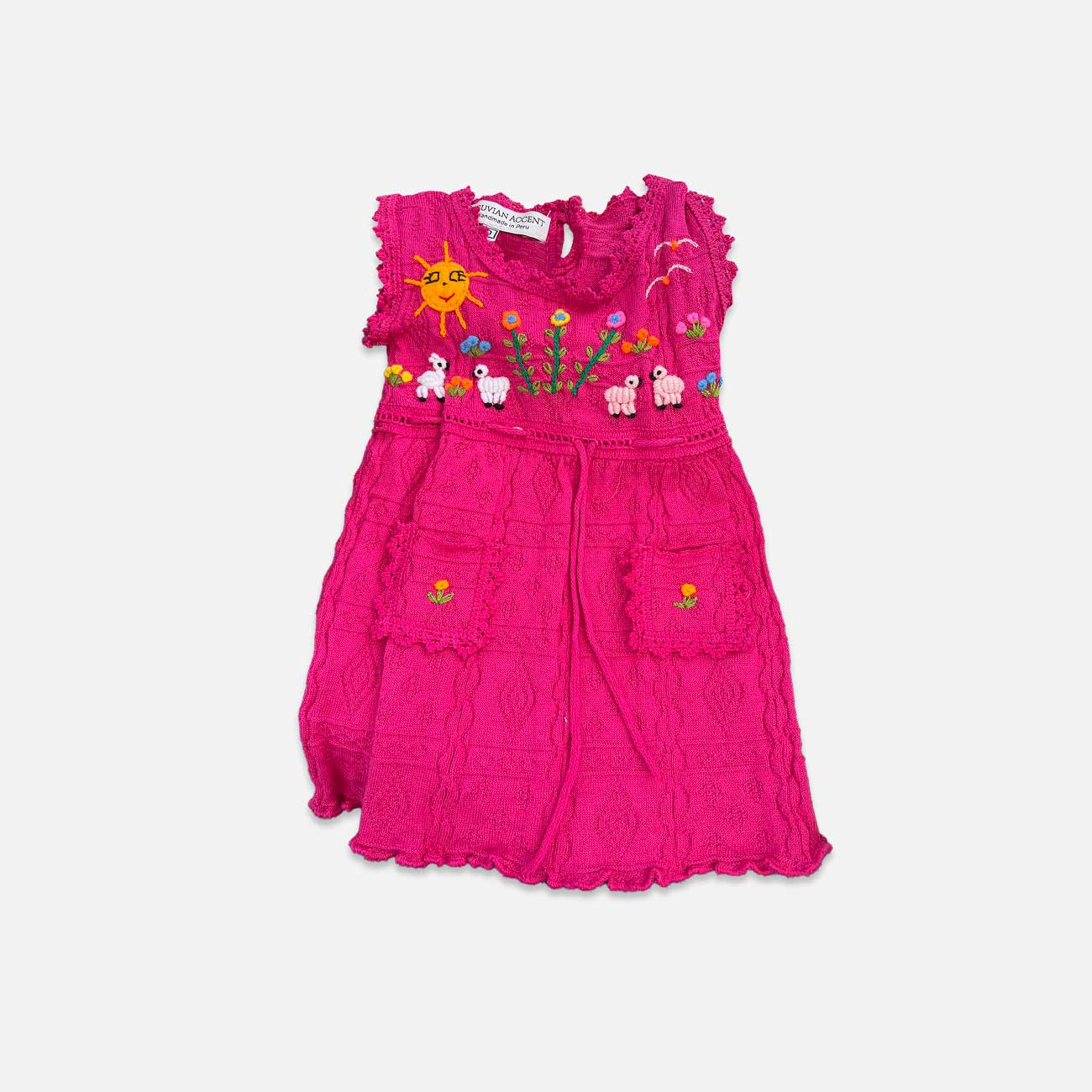 Handcrafted Peruvian Alpaca Dress for Kids