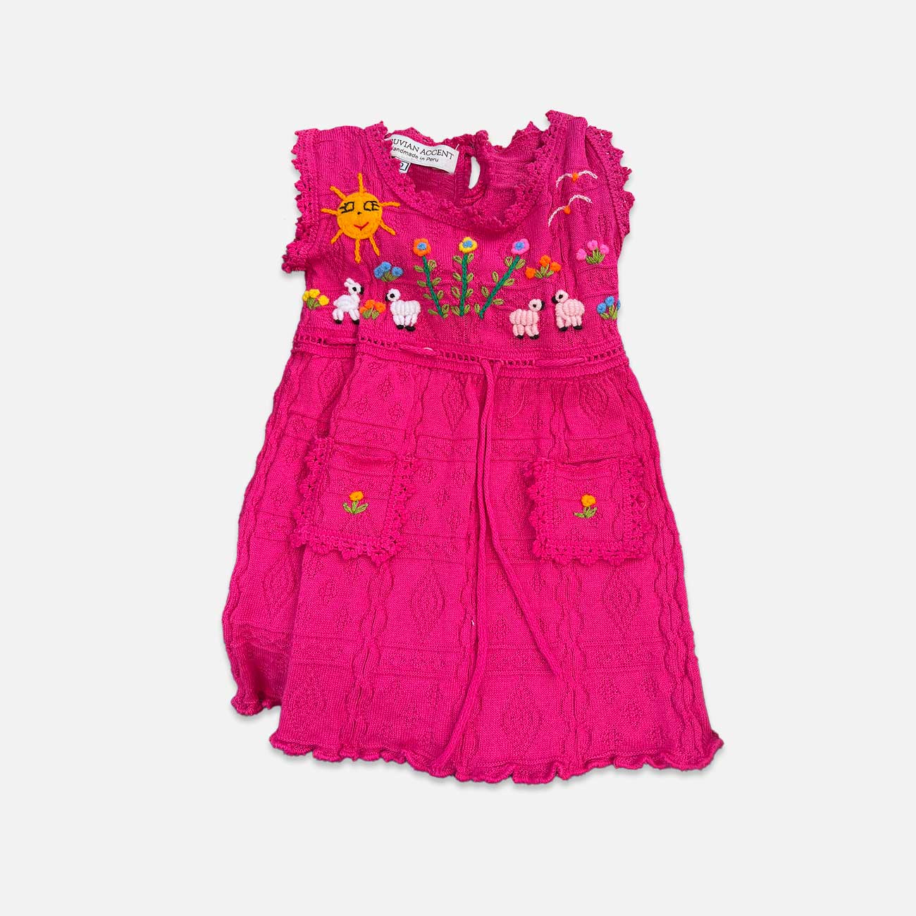 Handcrafted Peruvian Alpaca Dress for Kids