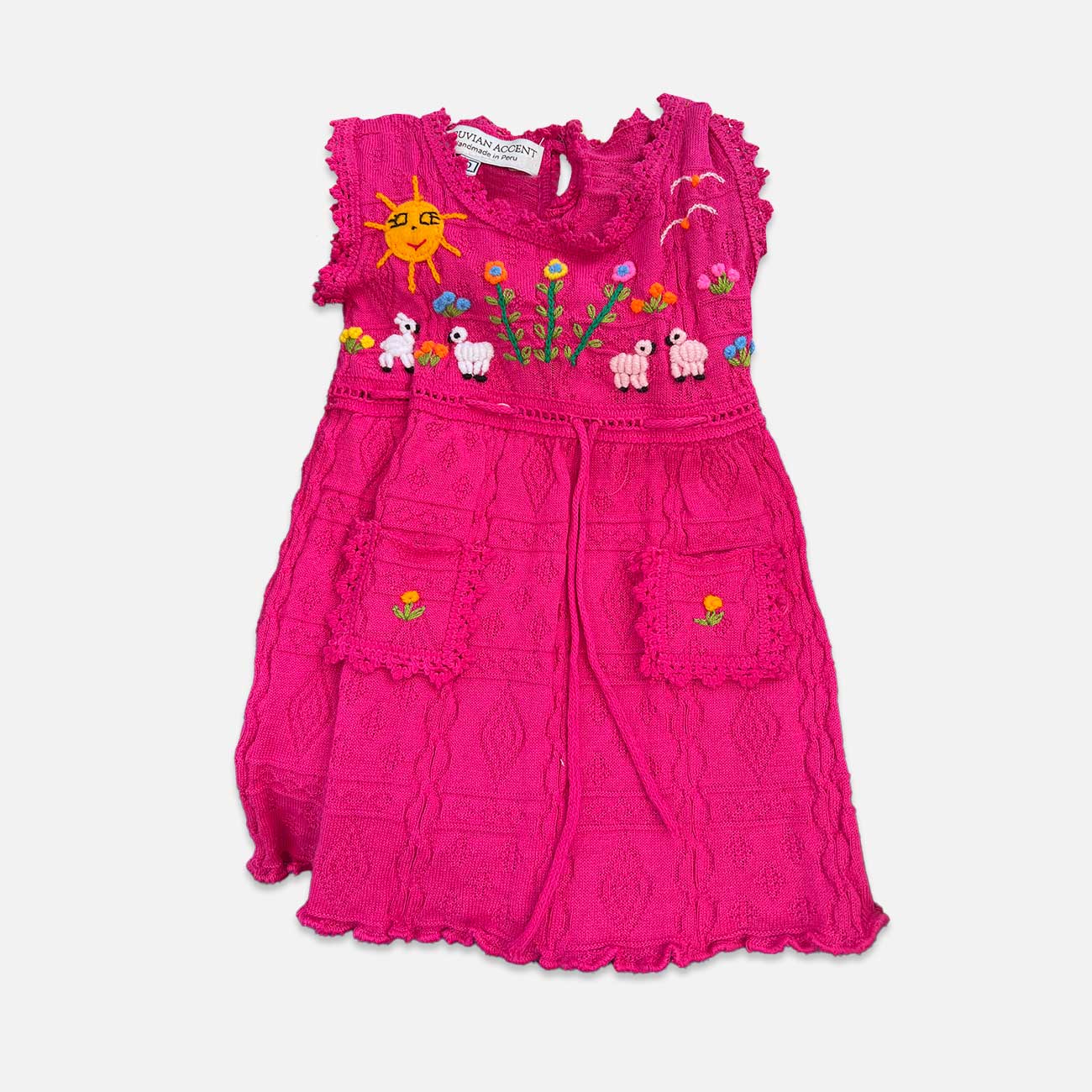 Handcrafted Peruvian Alpaca Dress for Kids