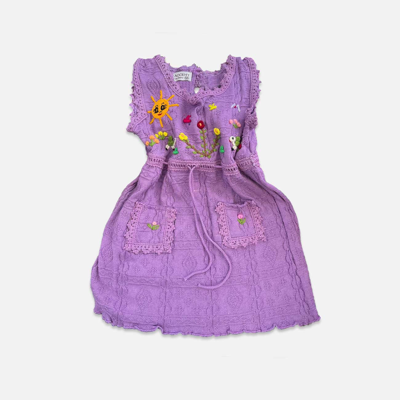 Handcrafted Peruvian Alpaca Dress for Kids