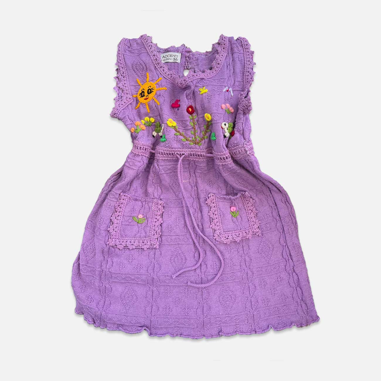 Handcrafted Peruvian Alpaca Dress for Kids