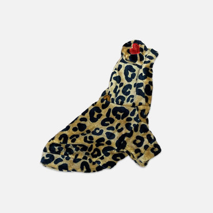 Leopard Print Pet Hoodie - Wild and Fashionable Apparel for Your Small Pet