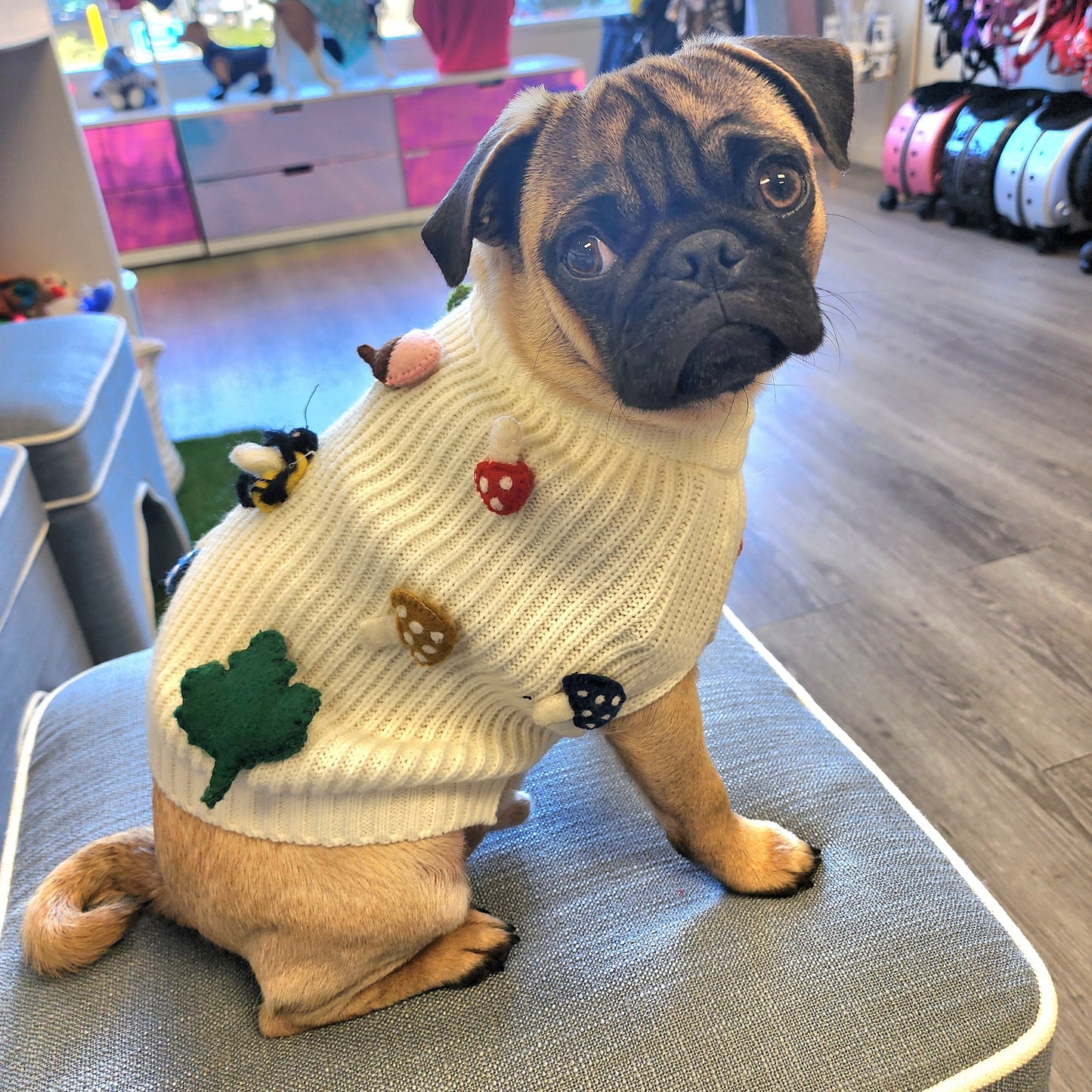 Original Fall Leaves 3D Icon Dog Sweater