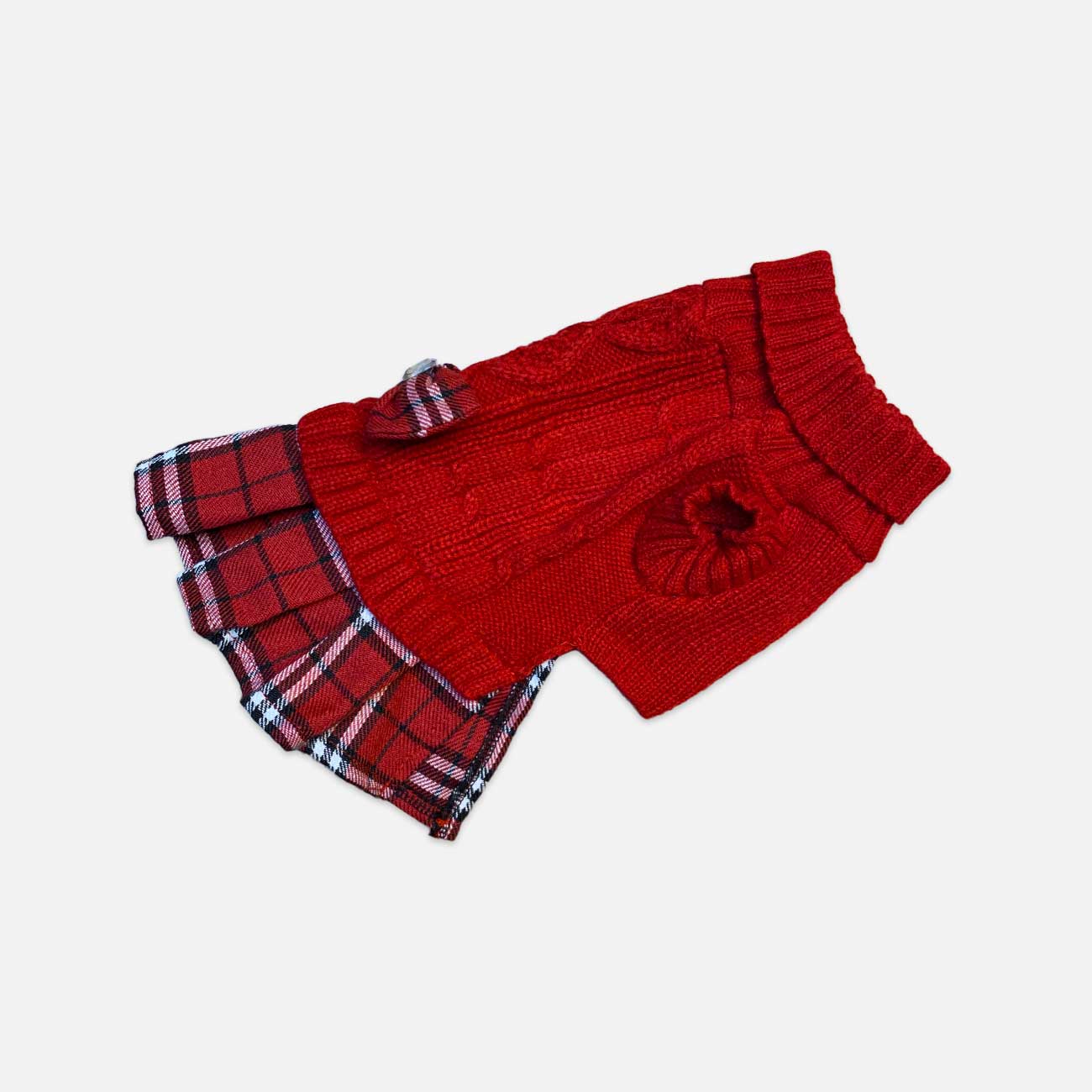 Red Plaid School Pet Dress - Classics Style for Small Pets